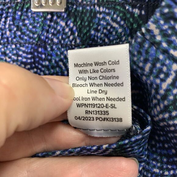 Evereve Laurena Geo Pattern Wide Leg Pull On Pants Womens Size L NWT $88 - Picture 5 of 10